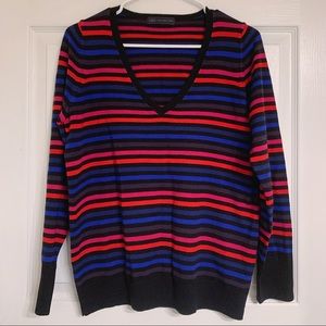 ⭐️3 for $28⭐️ M&S V-neck striped sweater
